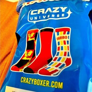 set of 3 HARIBO theme Crew Socks adult shoe size 6-13